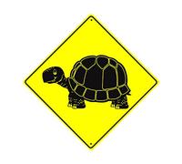 JINKAIRUI Cartel de tortuga con precaución gráfica Slow Animal Toitoise Xing Crossing divertido novedoso para decoración de pared de carretera, metal y aluminio, 30,5 x 30,5 cm