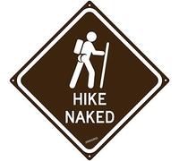 JINKAIRUI - Letrero de metal de estaño para caminata, cabaña de camino desnudo, hombre, cueva, cochera, recámara, para el hogar, oficina, bar, decoración de pared para interiores y exteriores, letrero