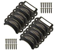 Jinlaili 12 Piezas Vintage Bronce Pomos, Tiradores de Muebles, Tiradores de Metal, Pomos Forma de Carcasa, Perilla del Cajón con Empulgueras, Manijas para Puertas Armarios Cajones Cómodas Gabinete