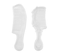 Jinlaili 2 Piezas Molde Epoxi Cristal, DIY Silicona Peine Moldes, Antiadherente Peine Resina Moldes, Semitransparente Moldes Silicona para Peine Manualidades de Joyas