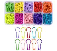 Jinlaili 300PCS Imperdibles de Seguridad de Metal, Imperdible de Calabaza, Imperdibles de Bulbo, Pines de Seguridad con Caja de Almacenamiento para artesanía de Bricolaje y Ropa - 10Colores