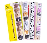 Jinlaili 4 Piezas Lindas Notas Aadhesivas de Animales, Mini Sticky Notes Adhesivas, 4 Bolsas Notas Stickers de Office, Notas Autoadhesivas Bonitas con Forma Animales, Papel Mensaje Nota Colores