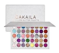 Jinlaili 40 Colores Paleta de Sombras de Ojos Metálicas, Brillante Paleta de sombras de ojos altamente pigmentadas, Paleta de maquillaje cosmético para ojos brillantes nacarados