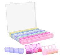 Jinlaili Caja de Almacenamiento, 56 Rejillas Caja de Bordado de Diamantes, Transparente Organizaador, Caja de Almacenaje de Joyerías, Caja Accesorios Diamond, Caja Compartimentos de Plástico