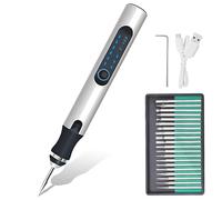 Jinlaili Herramientas de Grabado Recargables USB, Grabado Pluma, Bolígrafo Grabador Eléctrico Portátil DIY, Mini Taladro Eléctrico de 3 Velocidades, para Metal, Vidrio, Piedra, Joyería, Uñas, Cerámica