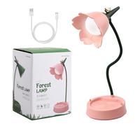 Jinlaili Lampara Escritorio LED, Lámpara de Mesa Recargable por USB, 3 modos Lámpara Regulable, Luz Cuidado Ocular, Luz Nocturna con Control Táctil, Lampara Mesita Noche Lectura