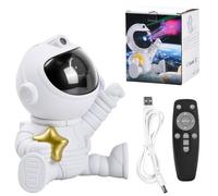 Jinlaili Proyector Estrellas Astronauta, 360°Rotación Astronauta Galaxy Projector Starry Sky Night Light, Mando a Distancia