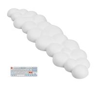 Jinlaili Reposamuñecas para Teclado, Almohadilla Teclado Nube, Reposamuñecas Ergonómico de Espuma Memoria, con Base Antideslizante, Reposamuñecas para Oficina Hogar Escuela, Blanco