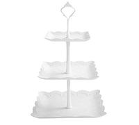 Jinlaili Soporte para Tartas de 3 Pisos, Bandeja de Tartas, Plato de Frutos, Soporte de Magdalenas, Soporte para Cupcakes, Cupcake y Torre de Postre para Boda Fiesta Tarde cumpleaños