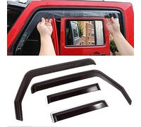 JINMAYA 4 Piezas Deflectores de Viento, para Jeep Wrangler JK JL Coche Ventanas Laterales Cortavientos de Lluvia Protector Accesorios