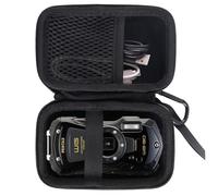 JINMEI Funda rígida de Transporte de EVA Compatible con PENTAX WG-8/WG-90/RICOH WG-7/WG-6/WG-80/WG-70, Caja de Almacenamiento Impermeable para cámara Digital, Black, Funda