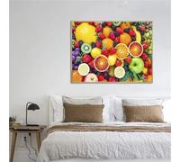 Jinmer 5D Diamond Painting Kits para Adultos Niños,frutas Cuadro Diamante Art DIY Verduras Pintura de Diamante Bordado en Punto de Cruz Pintura por Números Para Hogar Dormitorio Paredes Decor,40x60cm