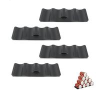jinminamz 4 Piezas Botellero Frigorifico, Universal Soporte Botellas Nevera, Organizador Botellas Frigorifico para Vino, Botellero Apilable en Congelador Cocina Frigorífico (Negro)