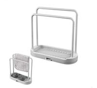 jinminamz Soporte Utensilios Cocina, Porta Estropajos Fregadero, Soporte Esponja Fregadero, Soportes para 2 Barras Escurridor Estropajos Fregader, Accesorios Cocina pour Esponjas Toallas