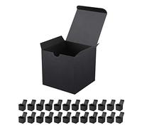 JINMING 25 cajas de regalo de 3 x 3 x 3 pulgadas con tapas, cajas de regalo negras mate a granel para bodas, fiestas, cumpleaños, cajas de propuesta de dama de honor, cajas de padrino
