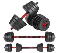 JINPALAY Mancuernas Ajustables con Agarre Antideslizante 20-40KG, Kit de Pesas con Barra