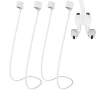 Jinpojun 2 Piezas Magnéticas Cordón Auriculares Inalámbricos,Deporte Correa de Cordón para Auriculares,Silicona Suave Correas Antipérdida,Compatible con Air-Pods Pro/2/1(Blanco)