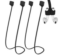 Jinpojun 2 Piezas Magnéticas Cordón Auriculares Inalámbricos,Deporte Correa de Cordón para Auriculares,Silicona Suave Correas Antipérdida,Compatible con Air-Pods Pro/2/1(Negro)