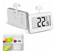 Jinpojun 2 Piezas Termometro Digital Cocina, Termómetro de Congelador Digital para Frigorífico con Pantalla LCD, Termometro Congelador Refrigerador, Mini Termometro Nevera, Tres Modos de Colocación
