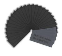 Jinpojun 28 Piezas Papel de Lija, Masilla de Carrocero Coche, Lija Madera Seco/al Agua Grano de 120 a 3000, 230 x 93 mm Lija al Agua para Pulir de Coche, Metal, Madera, Muro