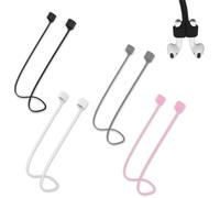 Jinpojun 4 Piezas Magnéticas Cordón Auriculares Inalámbricos,Deporte Correa de Cordón para Auriculares,Silicona Suave Correas Antipérdida,Compatible con Air-Pods Pro 3/2/1(Negro, Blanco, Gris, Rosa)