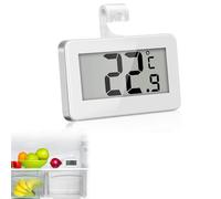 Jinpojun Termometro Digital Cocina, Termómetro de Congelador Digital para Frigorífico con Pantalla LCD, Termometro Congelador Refrigerador, Mini Termometro Nevera, Tres Modos de Colocación