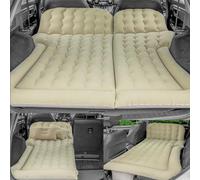 JINPRDAMZ colchón de aire para coche SUV, asiento trasero inflable con bomba, 175 x 130 cm (beige)