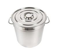 JINPRDAMZ Olla gourmet (35 L), acero inoxidable con tapa, cacerola grande, cacerola de camping, olla de pasta, tapón auxiliar de cocina., HG-HSYXF-2097-1