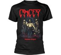 JINQIANXI Cancer Shadow Gripped Shirt Thrash Death Metal Band Men's T-Shirt Size XL