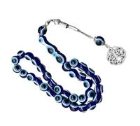 JINQIGG 33 cuentas de ojo grande de 10 mm, cadena de mano resistente para mujeres y hombres, joyería de resina de mano, talla única, como se describe