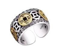 JINQIGG Abalorio histórico de metal envejecido con bordes suaves, joyería de moda poco convencional, para mujeres y hombres, patrimonio cultural, talla única, como se describe, como se describe