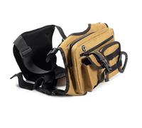 JINQIGG Active Lifestyle - Bolsa de pecho con bolsillos organizativos, tela impermeable, transpirable, correa de hombro para hombre, resistente al agua, bolsa de pecho para hombre, Khaki