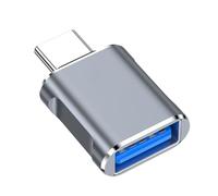 JINQIGG Adaptador para prevención de sobrecalentamiento, cuerpo de metal, 100 W, transferencia de archivos rápida y de alta velocidad de -40 °C a +80 °, adaptador OTG USB a tipo