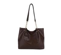 JINQIGG Bolso de hombro informal de moda, espacioso interior, práctico, perfecto para oficina, escuela, viajes, bolsa de hombro profesional esencial, Color café, One Size