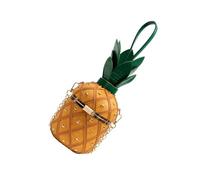 JINQIGG Bolso único con estampado de piña, detalle tachonado, múltiples opciones de transporte, compacto pero espacioso para lo esencial, Brown