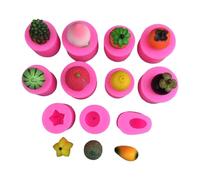 JINQIGG Moldes de silicona reutilizables en forma de fruta en miniatura con 11 formas para hornear chocolate, aptos para lavavajillas, utensilios de cocina