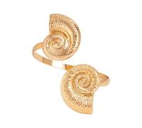 JINQIGG Pulsera ajustable de hierro con diseño de estrellas de mar para mujer, inspirado en el punk, joyería geométrica, color dorado, Como se muestra en la imagen