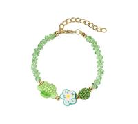 JINQIGG Pulsera de cerámica portátil de animales marinos con dije de caracol y estrellas de mar y cuentas de cristales, Como se muestra en la imagen