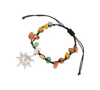 JINQIGG Pulsera de cuentas multicapa con espirales, técnicas de tejido de estrellas, piedra natural, joyería unisex, Como se muestra en la imagen