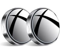 JinRui-T 2 espejos de punto ciego, espejo lateral para automóvil, accesorios de espejo retrovisor redondo de 2.2 pulgadas, rotación de 360 grados con ventosa al vacío para coches, SUV, furgonetas y