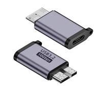 JinRuiCPeng 2 PCS Adaptador USB C a Micro B 10Gbps, Convertidor USB Micro B a USB C de Alta Velocidad para SSD, Cámara, Tablet, Portátil y Discos Duros Externos
