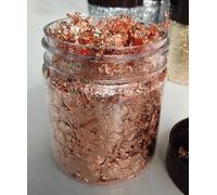 JINRUISI Copos dorados, copos de lámina dorada para resina, azul, rojo, morado, rosa, metálico para hacer joyas de resina, uñas, pintura, manualidades y limo (cobre)