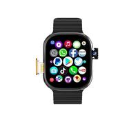 JINSHANGZI DW100 Pro - Reloj inteligente Android con control de desbloqueo de huellas dactilares, 8 GB de RAM, 128 GB de ROM, aplicación de descarga gratuita, WiFi, GPS, 2.3 pulgadas, Amoled (negro, 8