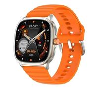 JINSHANGZI HK73 AMOLED - Reloj inteligente para hombre, siempre encendido, muñeca, Bluetooth, llamadas, asistente de voz, monitoreo de salud, fitness, rastreador deportivo (naranja)