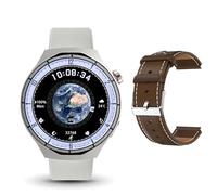 JINSHANGZI HT30 OPEN-HarmonyOS - Reloj inteligente AMOLED de 2 GB ROM para hombre, relojes deportivos, video local, marcaciones personalizadas, NFC, reloj inteligente de frecuencia cardíaca (plateado)