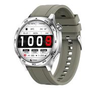 JINSHANGZI Pulsera de fitness azul con llamada de dientes, relojes inteligentes 3D dinámicos DlY, reloj de vídeo, esfera deportiva, reloj Smatwatch asistente de voz, música sanitaria (plata)