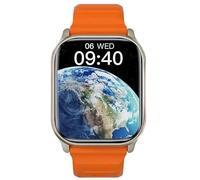 JINSHANGZI Reloj inteligente H26 Ultra+ AMOLED AOD con pantalla de almacenamiento de 1 GB, cargador inalámbrico, reloj inteligente deportivo para hombres 2025 nuevo (naranja)
