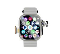 JINSHANGZI Reloj inteligente Hot DW100 Pro 2025, actualización de huellas dactilares, reloj inteligente Amoled de 2.3 pulgadas, tira y gira la cámara 4G 5G Full Netcom Watch (gris plateado, 4 GB 64