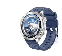 JINSHANGZI Reloj inteligente para hombre X2 MAX de 1.53 pulgadas, AMOLED360 x 360, pantalla HD, trayectoria GPS, brújula, Bluetooth, llamada, reloj inteligente de lujo (plateado)