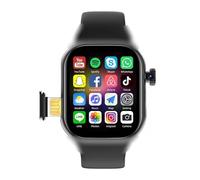 JINSHANGZI Reloj inteligente XH022 4G con tarjeta SIM de 2.06 pulgadas, pantalla AMOLED GPS, WiFi, cámara giratoria de 190°, videollamada, Goog1e Play, reloj inteligente Android (negro, 2+32GB)